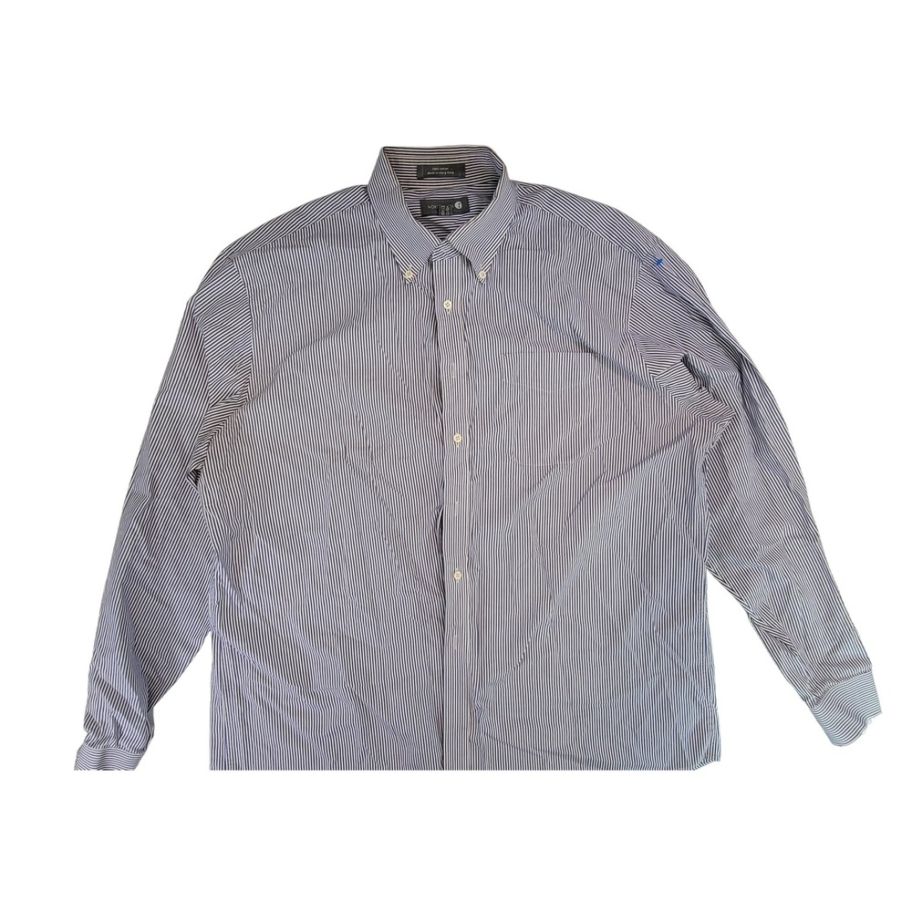 Nordstrom Mens‎ Striped Button Down Dress Shirt 17.5-37 Cotton